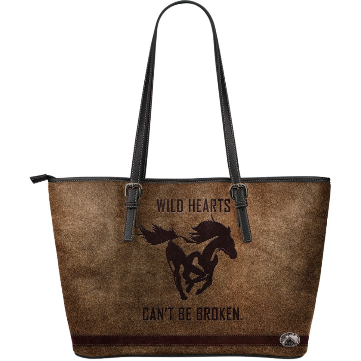 Awesome Horse - Large Leather Tote Bag - Carbone's Marketplace