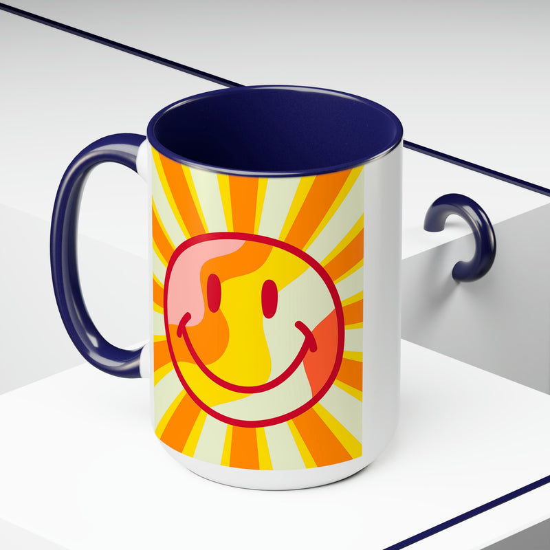 Sunshine Smiley Face Mugs, Sunshine Mug, Smily Face Mug