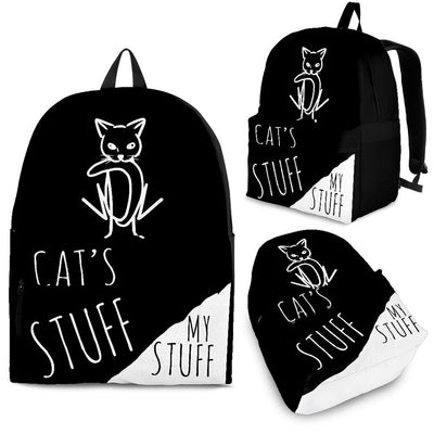 Backpack - Cat's Stuff | My Stuff 2 - Black - Carbone's Marketplace