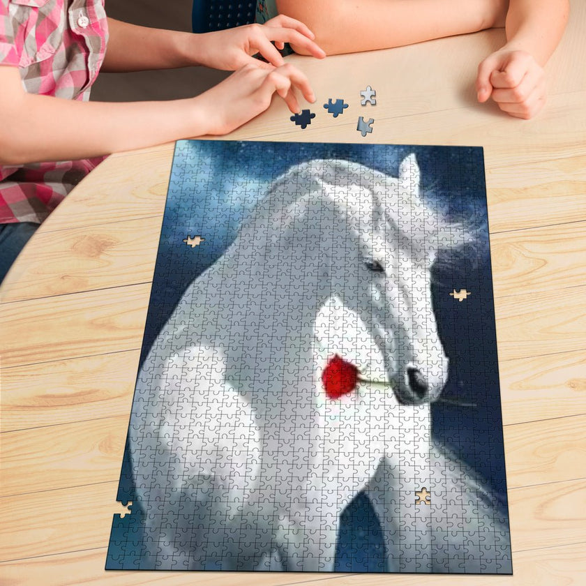 Beautiful Horse & Rose Jigsaw Puzzle - Carbone's Marketplace