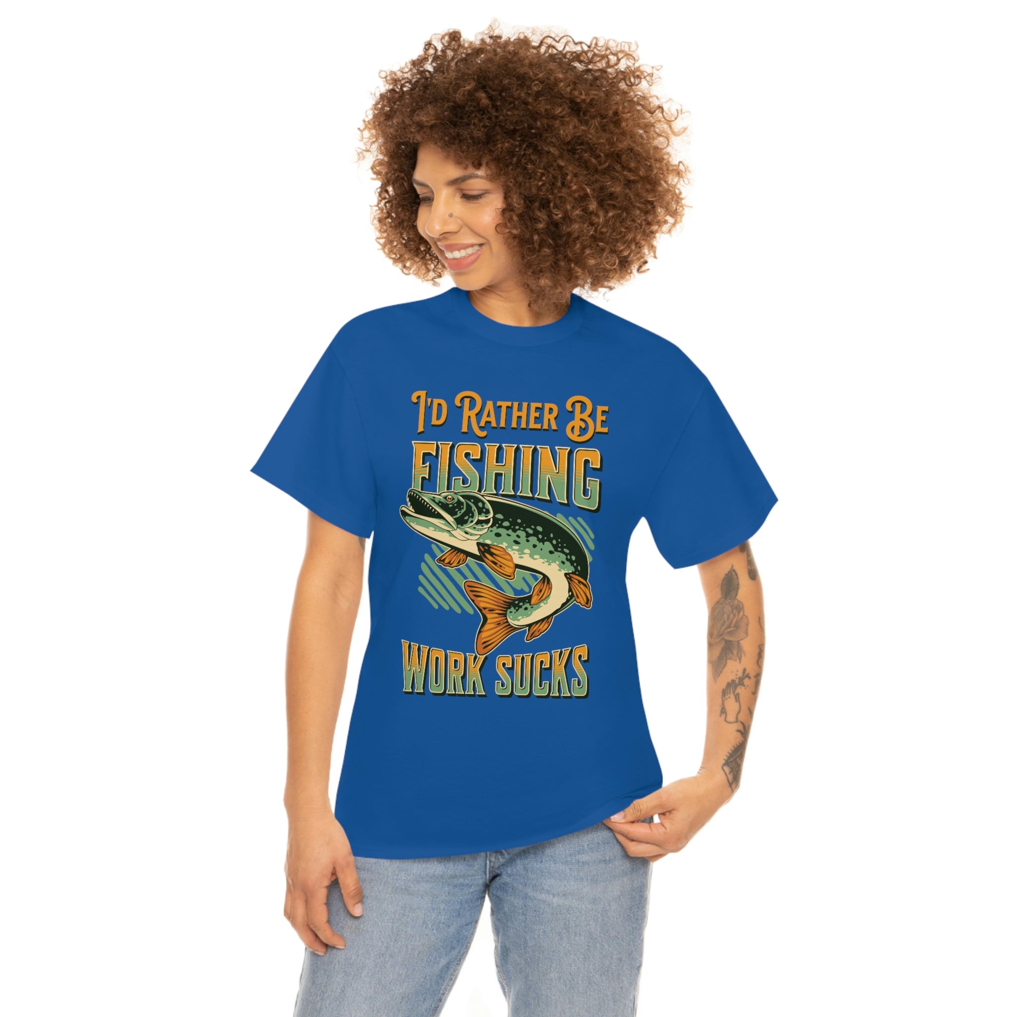 I'd Rather Be Fishing- Fun Shirt, Sport Shirt