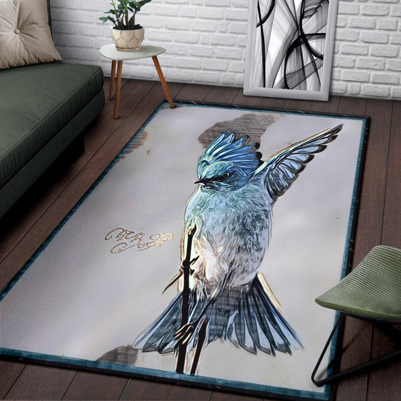 Bird Models: Mountain Bluebird 01-02 Area Rug - Carbone&