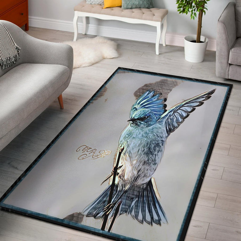 Bird Models: Mountain Bluebird 01-02 Area Rug - Carbone&