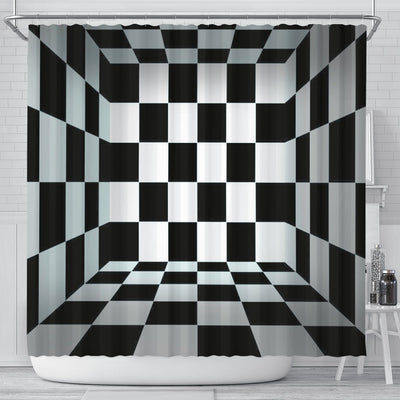 Black and White squares Shower Curtain - Carbone's Marketplace
