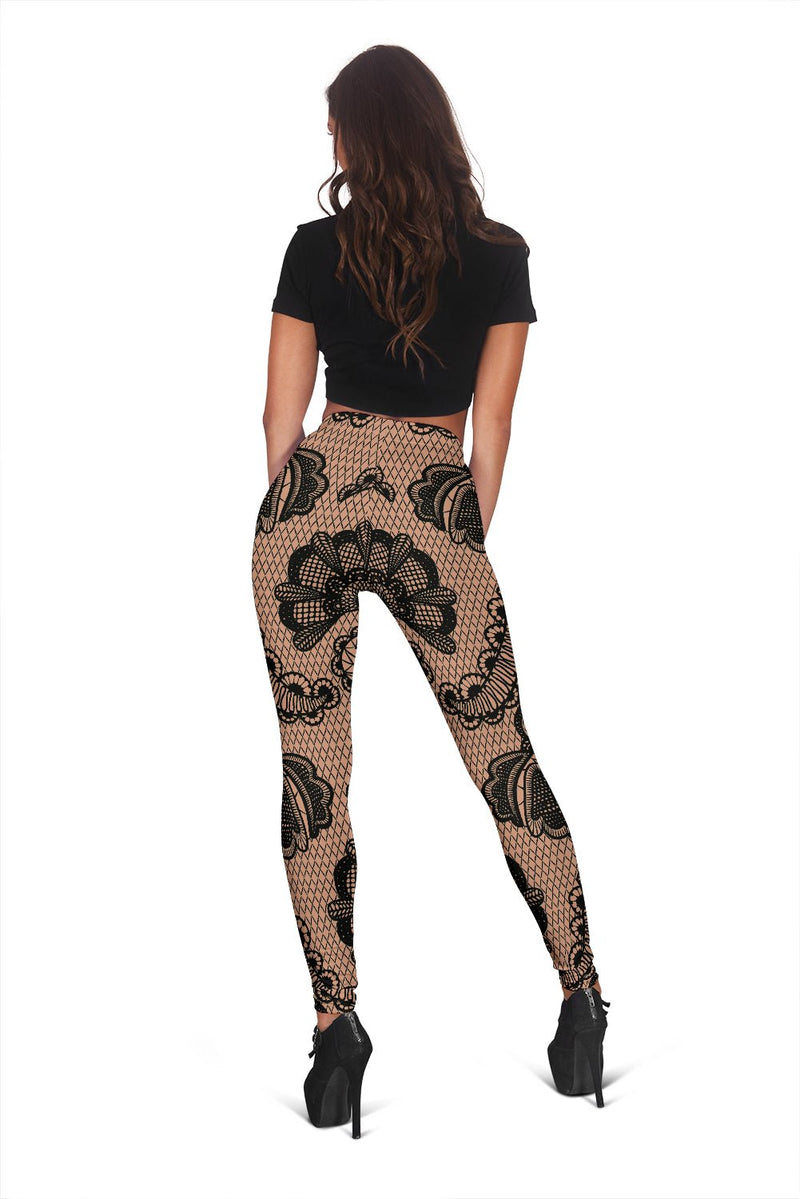 Black Lace Leggings - Carbone&