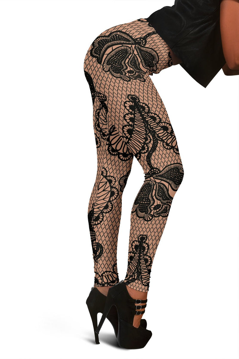 Black Lace Leggings - Carbone&