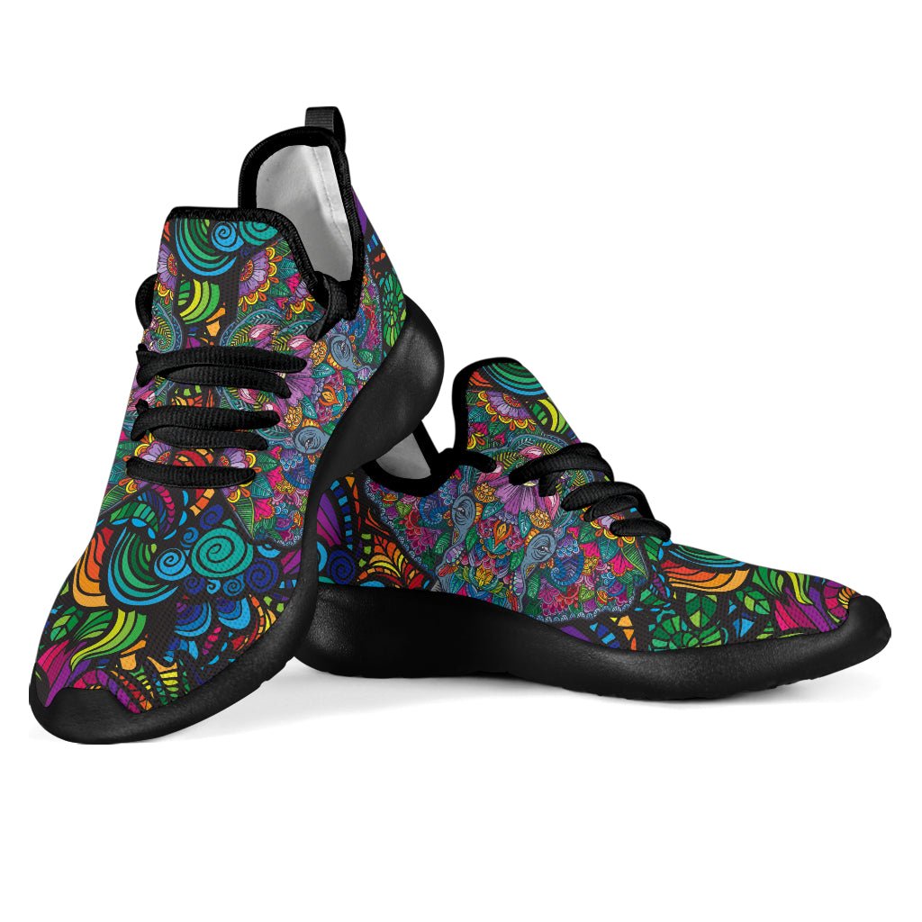 Black Mesh Knit Sneakers - Carbone's Marketplace