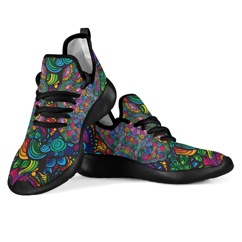 Black Mesh Knit Sneakers - Carbone's Marketplace