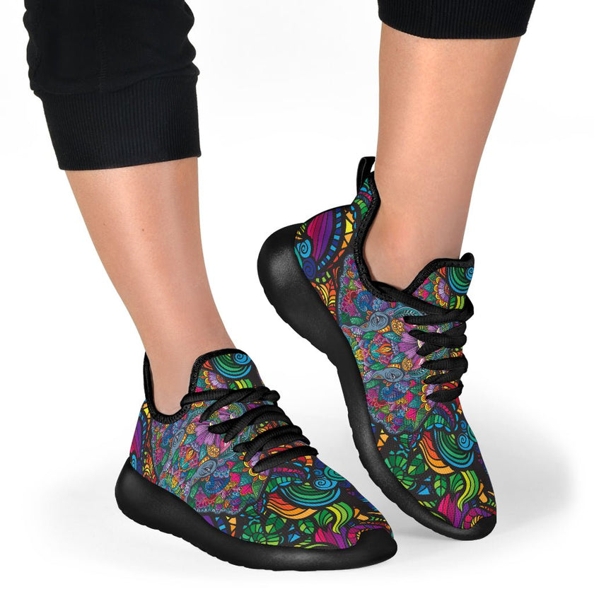 Black Mesh Knit Sneakers - Carbone's Marketplace