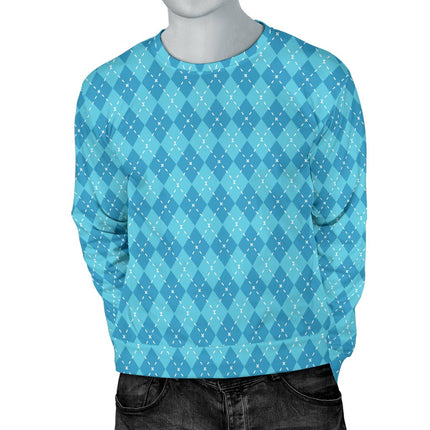 Blue Argyle Mens Sweater - Carbone's Marketplace