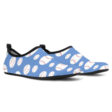 Blue Baseballs Aqua Shoes - Carbone's Marketplace