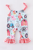 Blue farm animals jumpsuit - Carbone's Marketplace