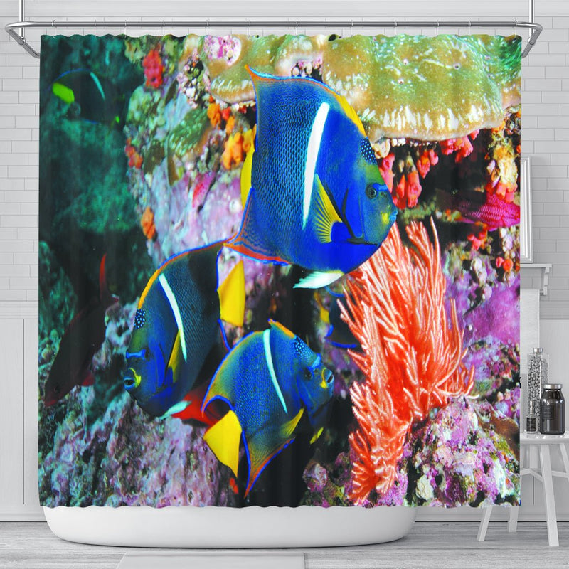 Blue Fish Shower Curtain - Carbone&