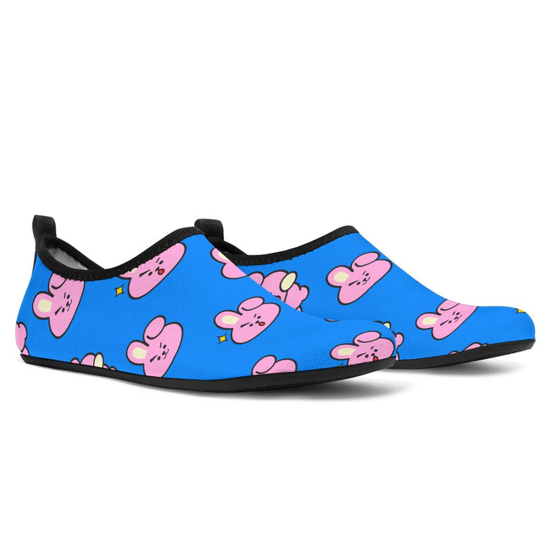 Blue & Pink Bunny Head Aqua Shoes - Carbone&