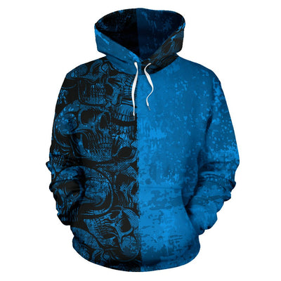 Blue Skull Hoodie - Carbone's Marketplace