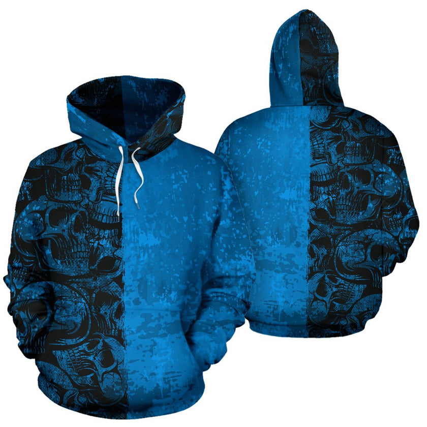 Blue Skull Hoodie - Carbone's Marketplace