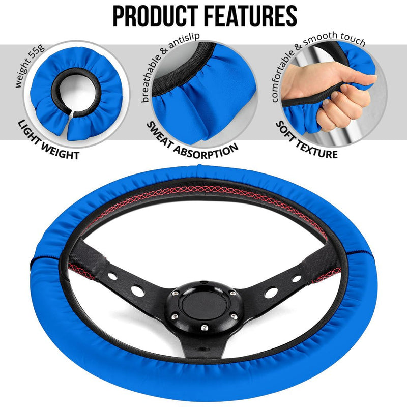 Blue Steering Wheel Cover - Carbone&