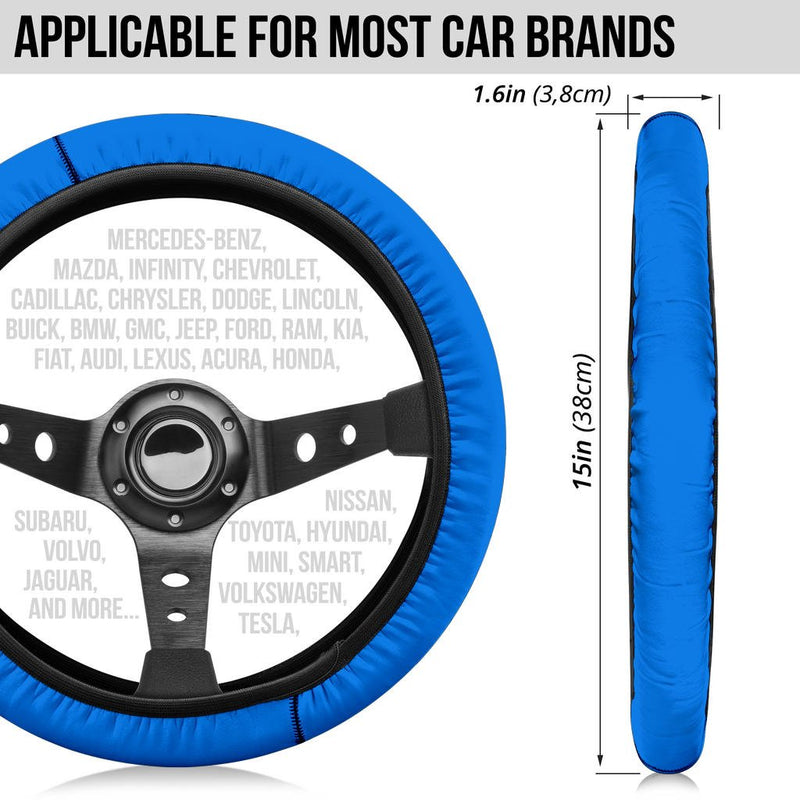 Blue Steering Wheel Cover - Carbone&