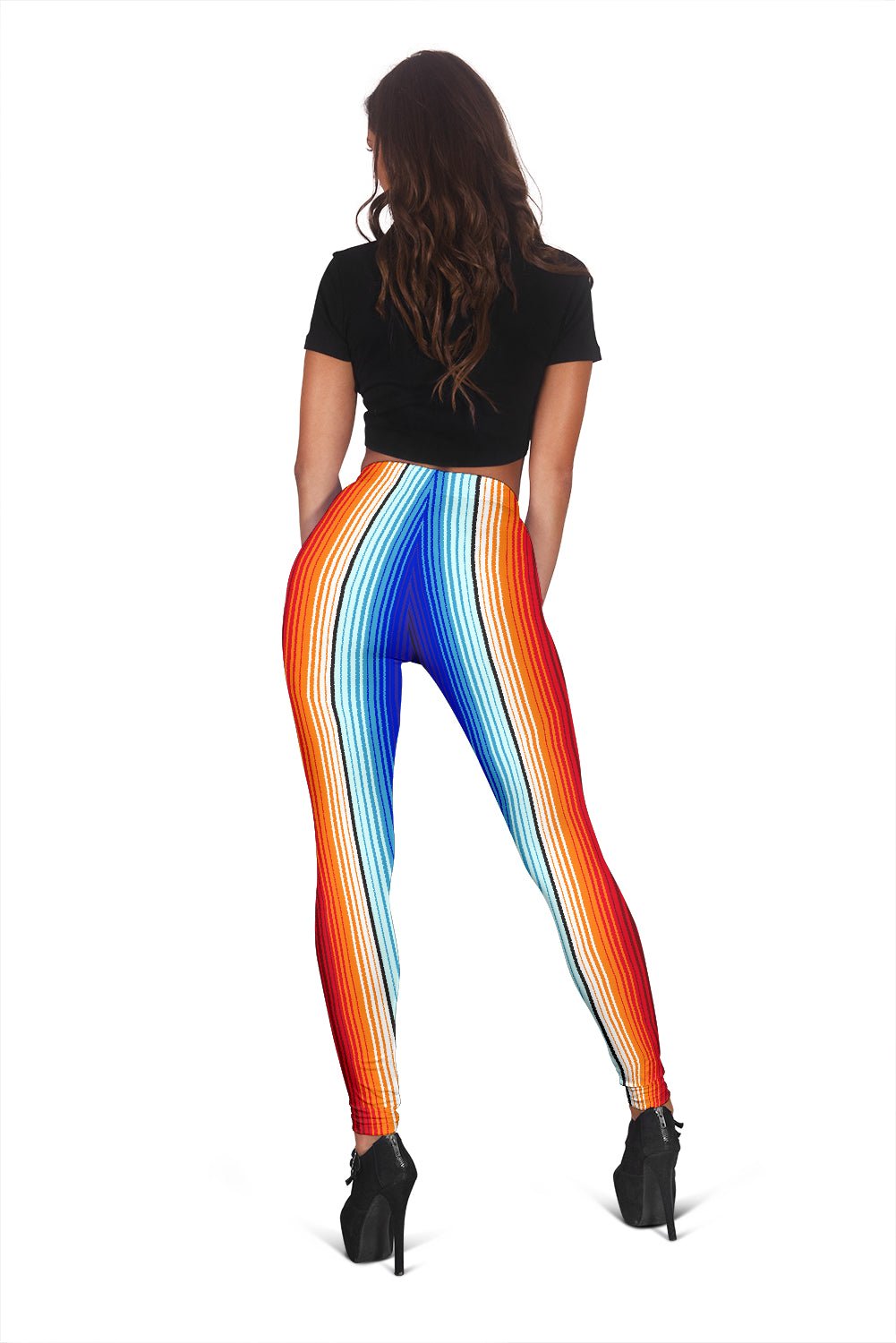 Blue Stripe Womens Leggings - Carbone's Marketplace