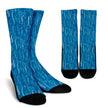 Blue Treble Clef Crew Socks - Carbone's Marketplace