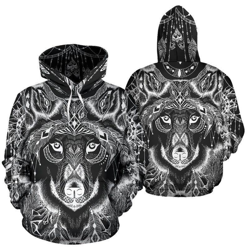 Boho Wolf Hoodie - Carbone&