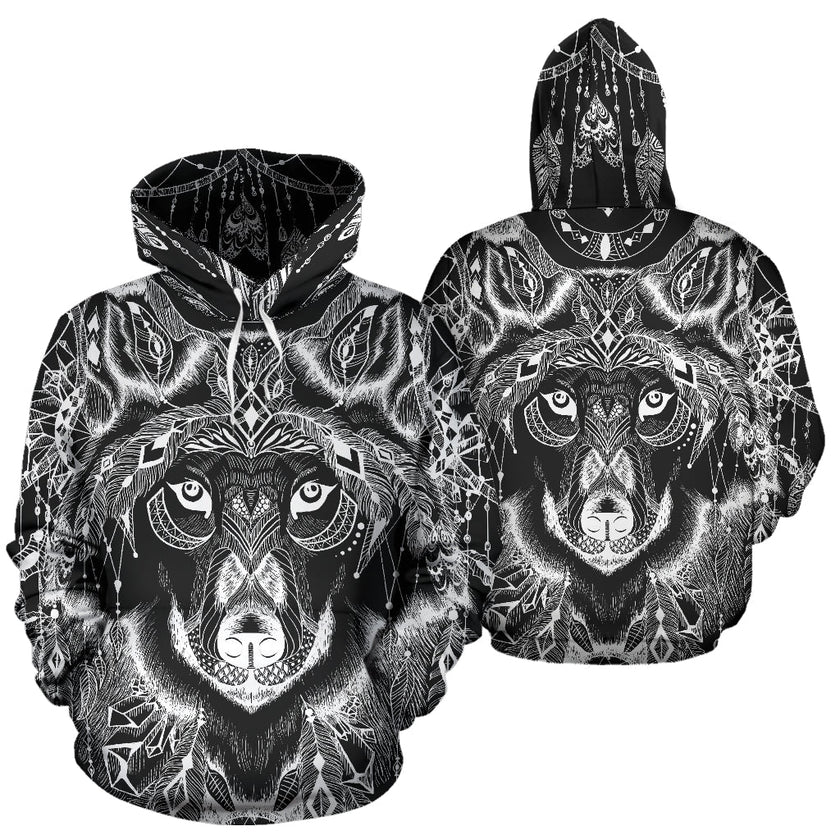 Boho Wolf Hoodie - Carbone's Marketplace