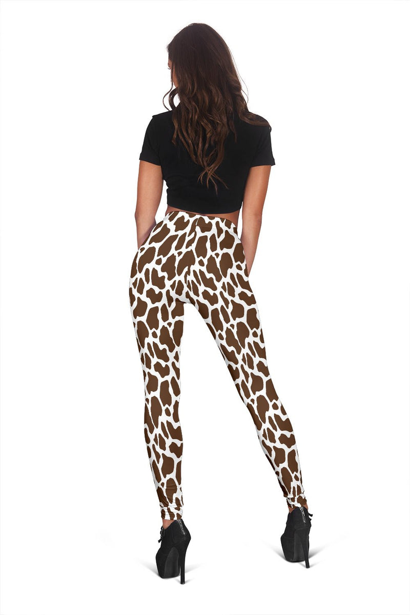 Brown Cow Animal Print Leggings - Carbone&