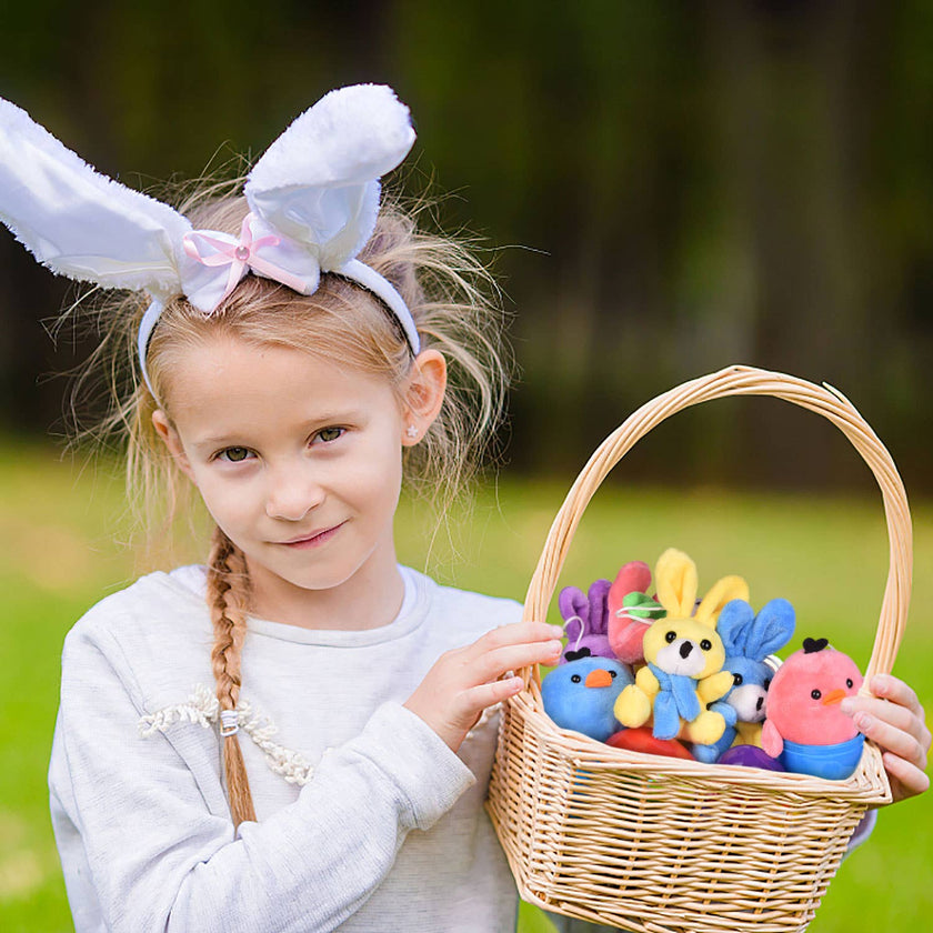 Bunnies and Chicks Plushies with Easter Eggs Pack of 12Heart - Carbone's Marketplace