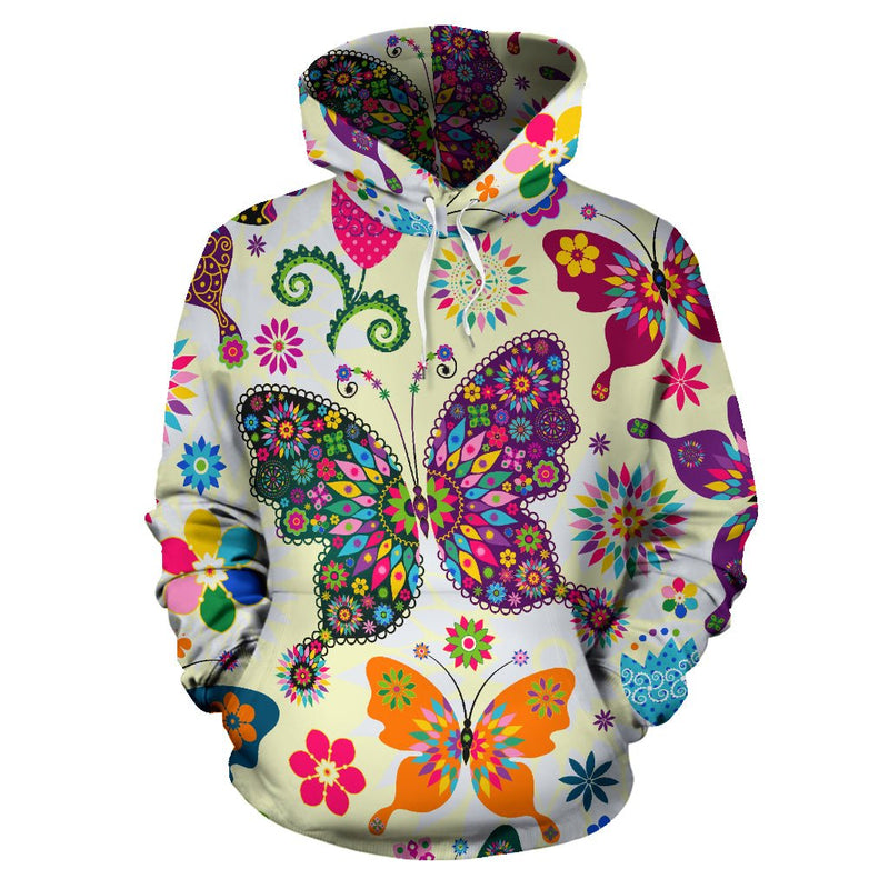 Butterfly Pattern Hoodie - Carbone&