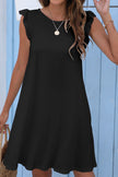 Butterfly Sleeve Round Neck Dress - Carbone's Marketplace