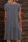 Butterfly Sleeve Round Neck Dress - Carbone's Marketplace