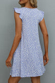 Butterfly Sleeve Round Neck Dress - Carbone's Marketplace