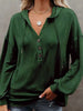 Buttoned Drop Shoulder Hoodie - Carbone's Marketplace