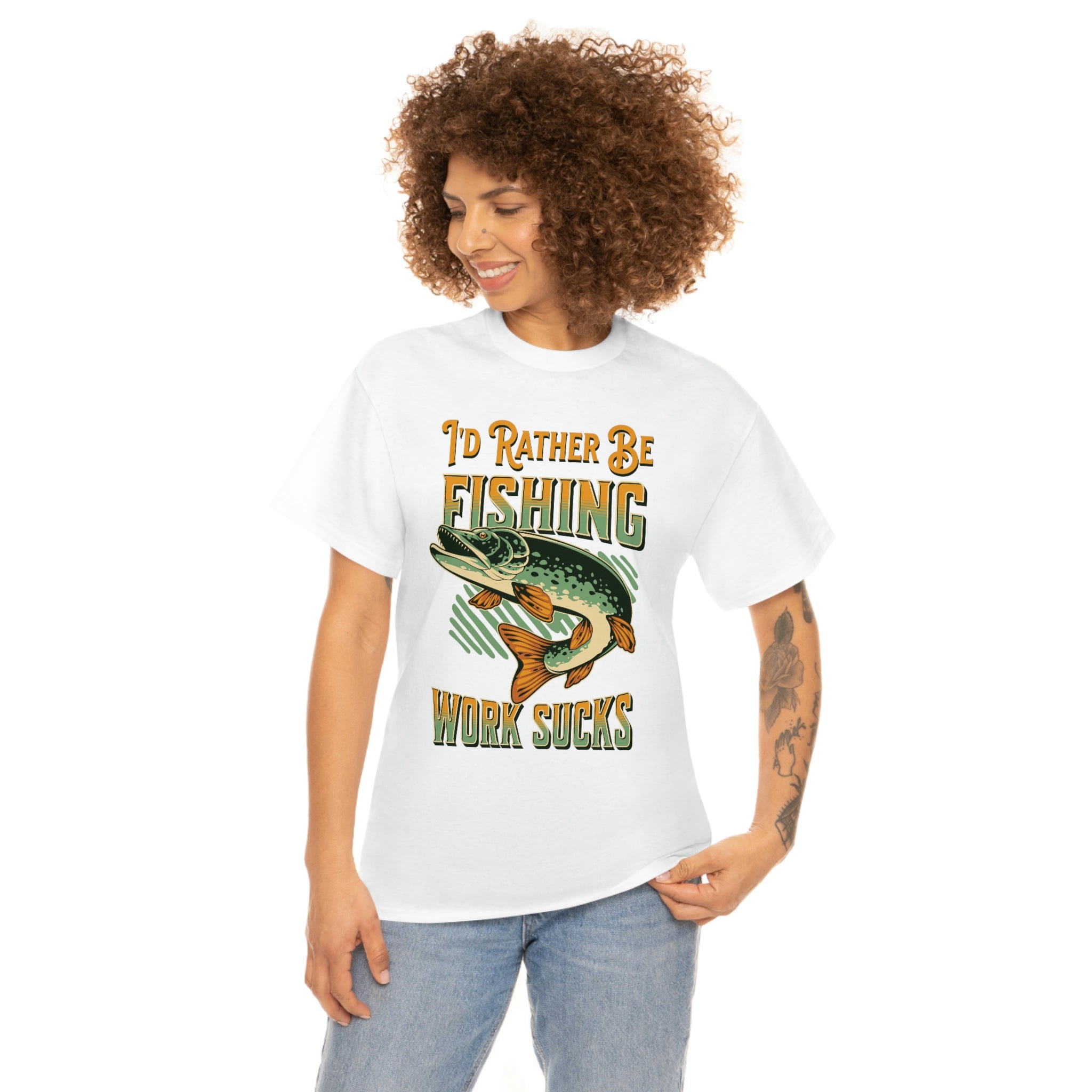 I'd Rather Be Fishing- Fun Shirt, Sport Shirt