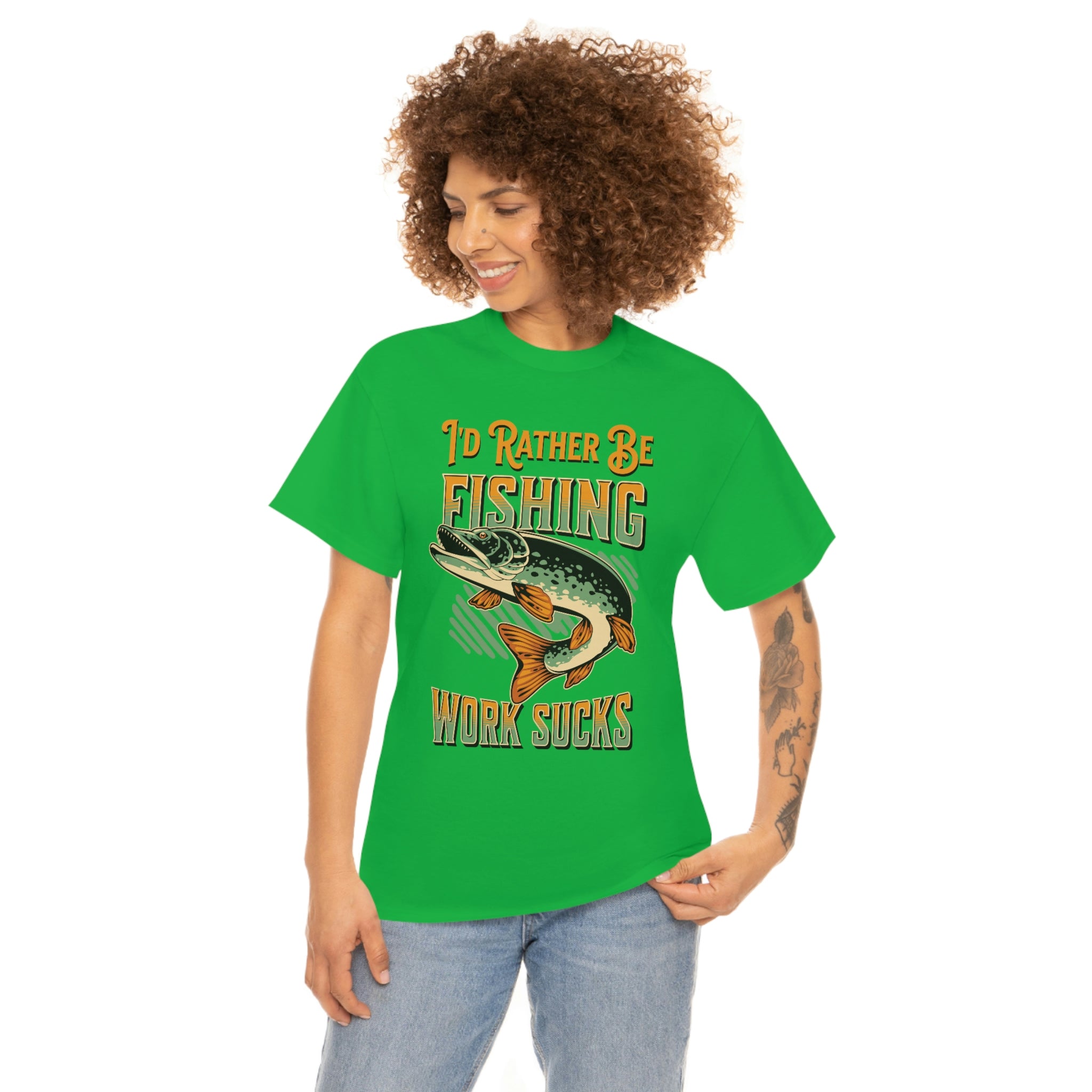 I'd Rather Be Fishing- Fun Shirt, Sport Shirt