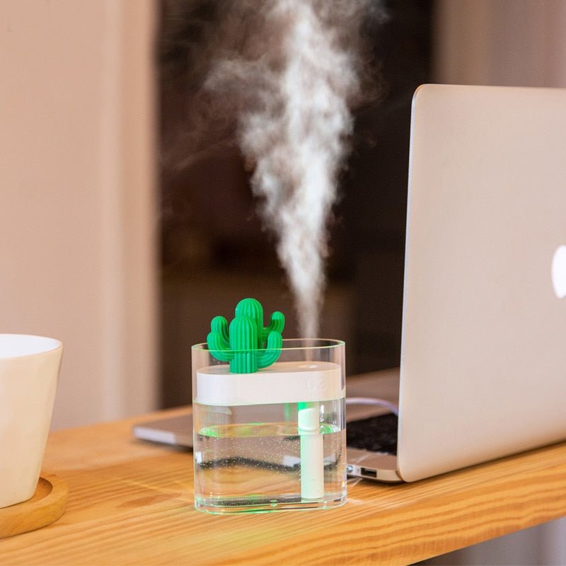 Cactus Color Ultrasonic Humidifier & Diffuser - Carbone's Marketplace