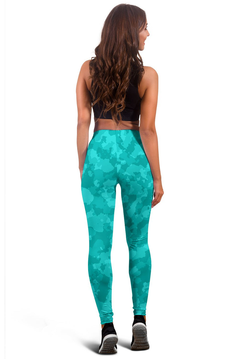 Camo Leggings Blue - Carbone's Marketplace