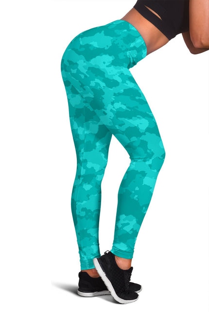 Camo Leggings Blue - Carbone's Marketplace