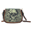 Camo Skull Black Canvas Leather Trim Saddle Bag - Carbone's Marketplace