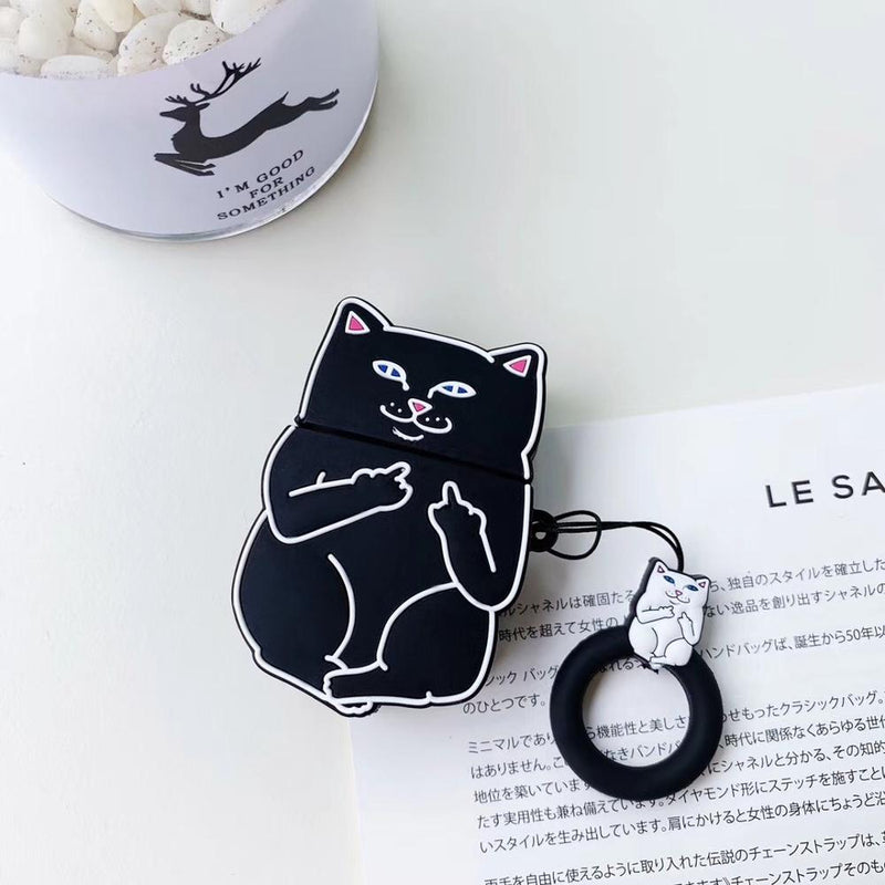 Cartoon Cat AirPods Case - Carbone&