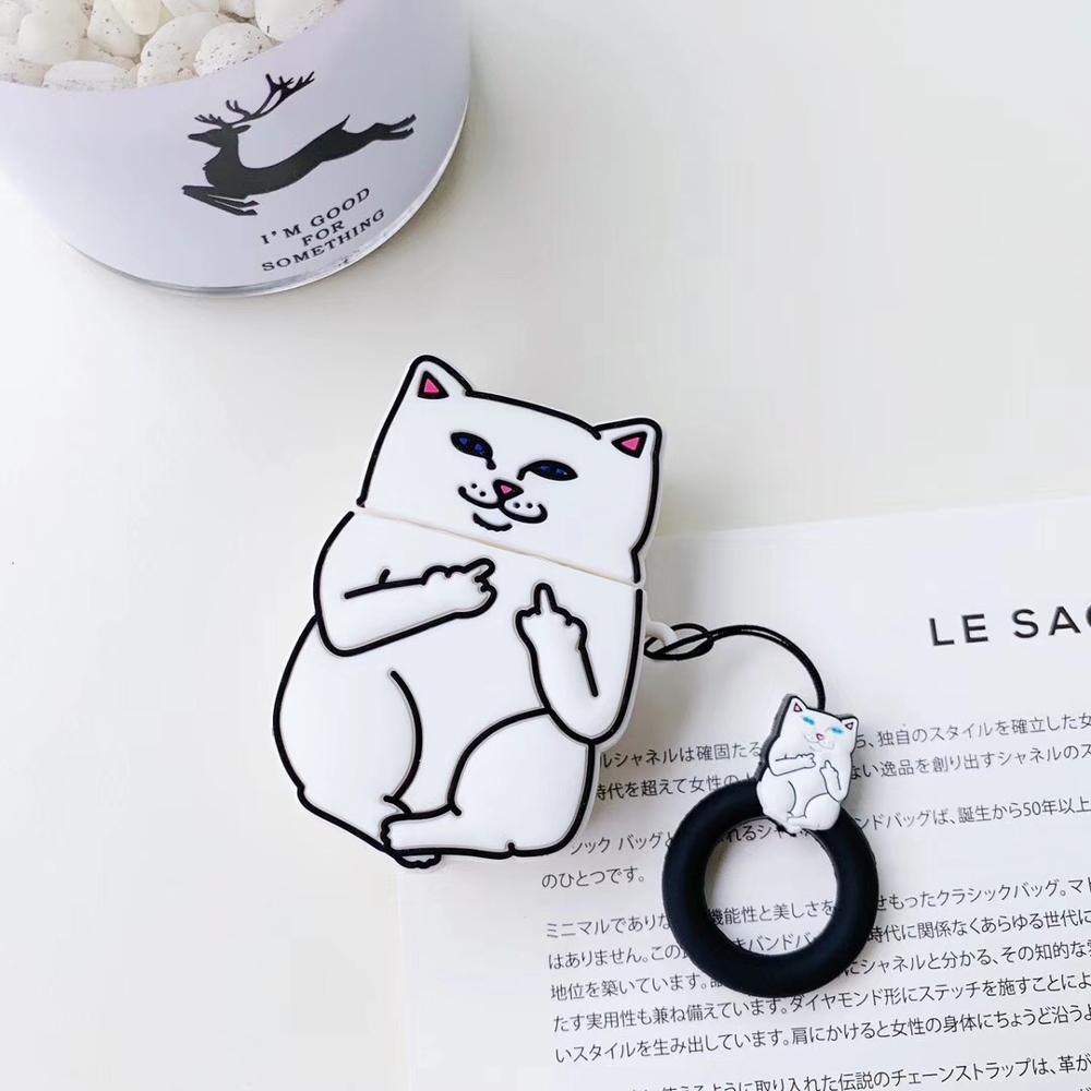 Cartoon Cat AirPods Case - Carbone's Marketplace