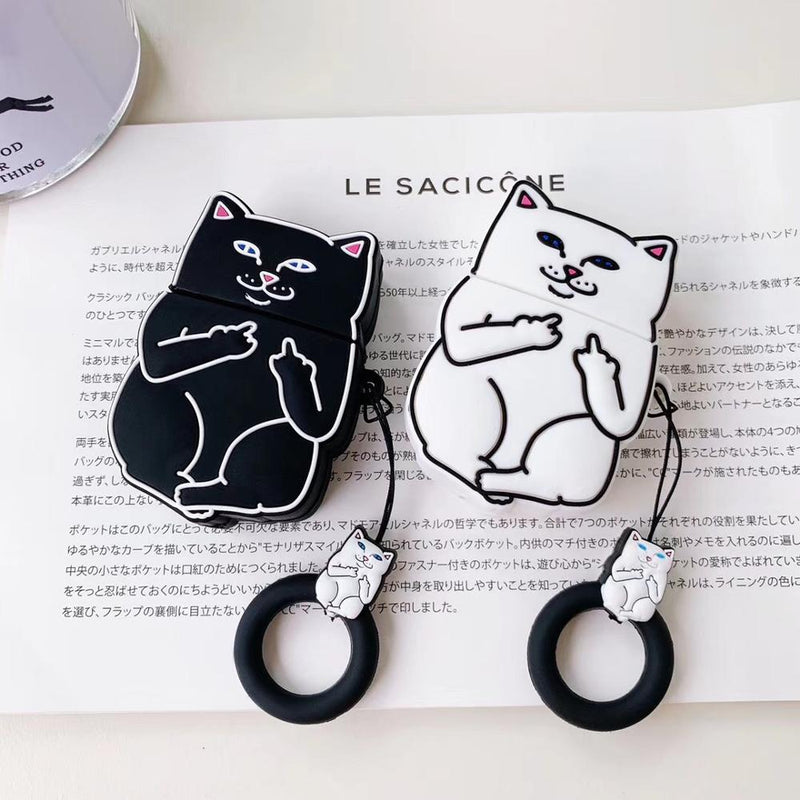 Cartoon Cat AirPods Case - Carbone&