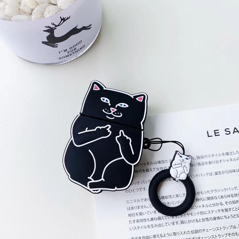 Cartoon Cat AirPods Case - Carbone's Marketplace