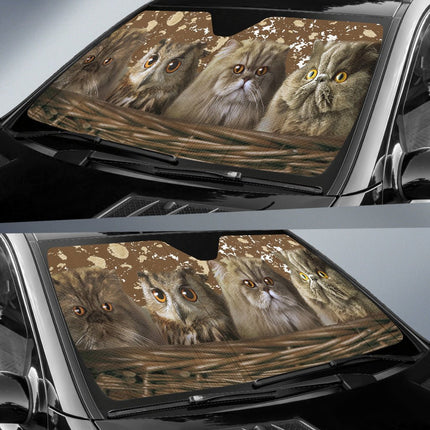 Cats and Owl Auto Sun Shade - Carbone's Marketplace