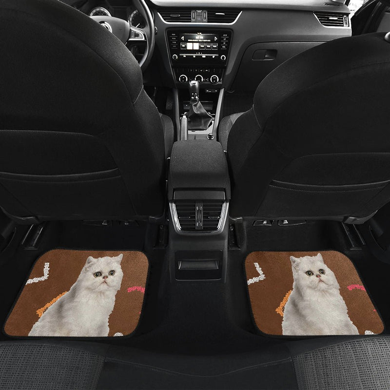 Cats eyes wide open Car Floor Mat - Carbone&