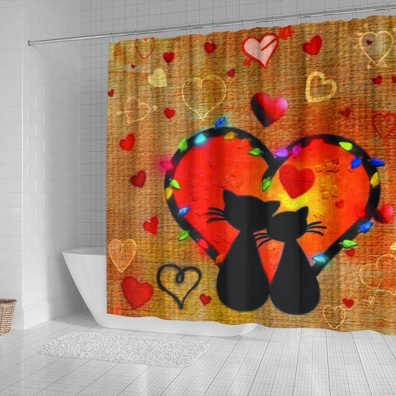 Cats in love Shower Curtain - Carbone&