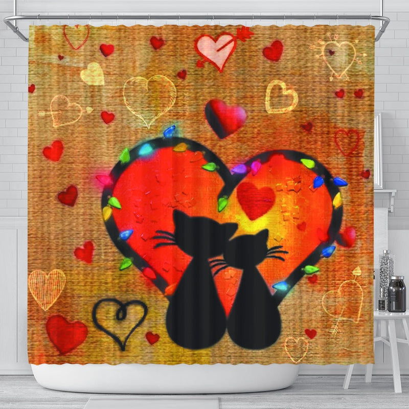 Cats in love Shower Curtain - Carbone&