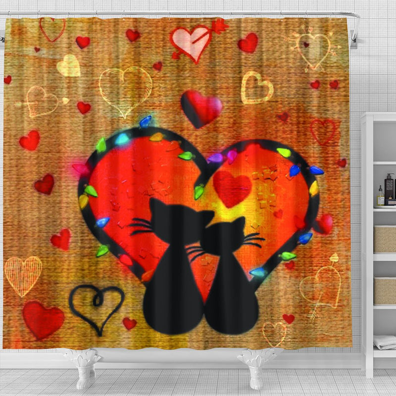 Cats in love Shower Curtain - Carbone&