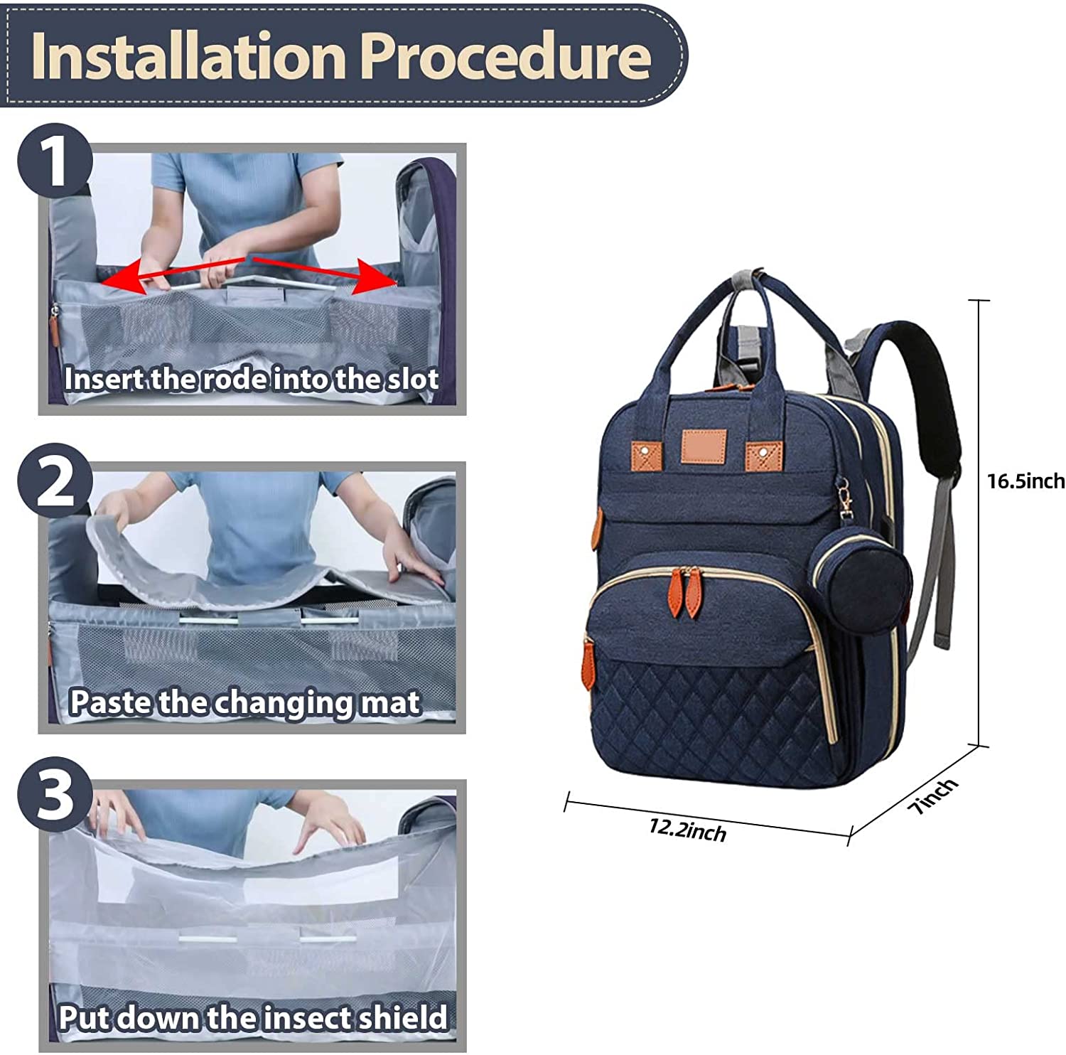 Changing Station Diaper Bag Backpack - Carbone's Marketplace