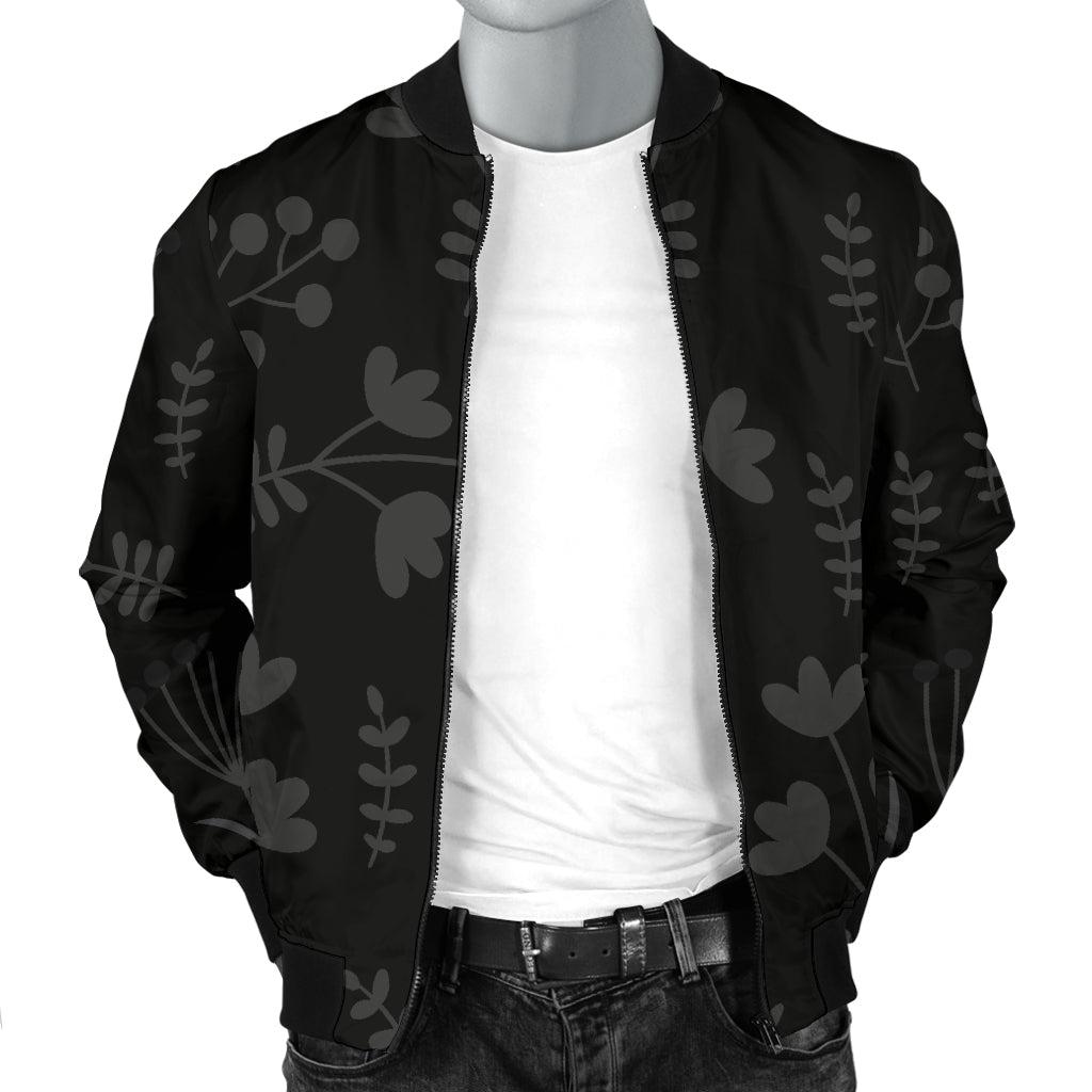 Charcoal Floral Men's Bomber Jacket - Carbone's Marketplace